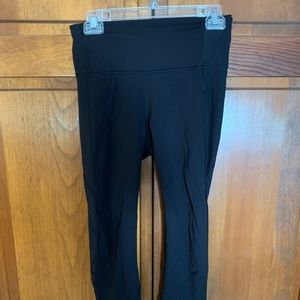Black lulu lemon legging! Sheer side. Good condition! Size 8.